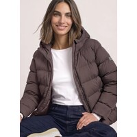 Street One Short Padded Jacket with Glued Quilt Plumming Brown