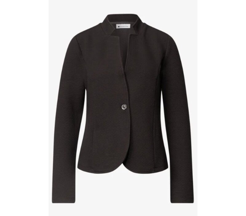 Street One Structured Blazer Black Coffee