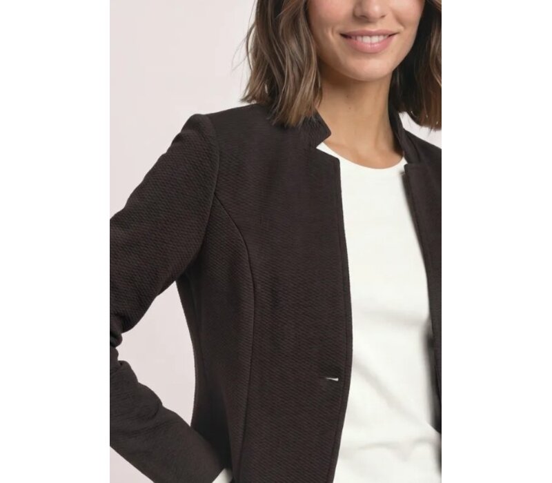 Street One Structured Blazer Black Coffee