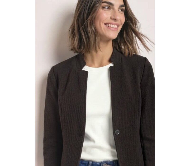 Street One Structured Blazer Black Coffee