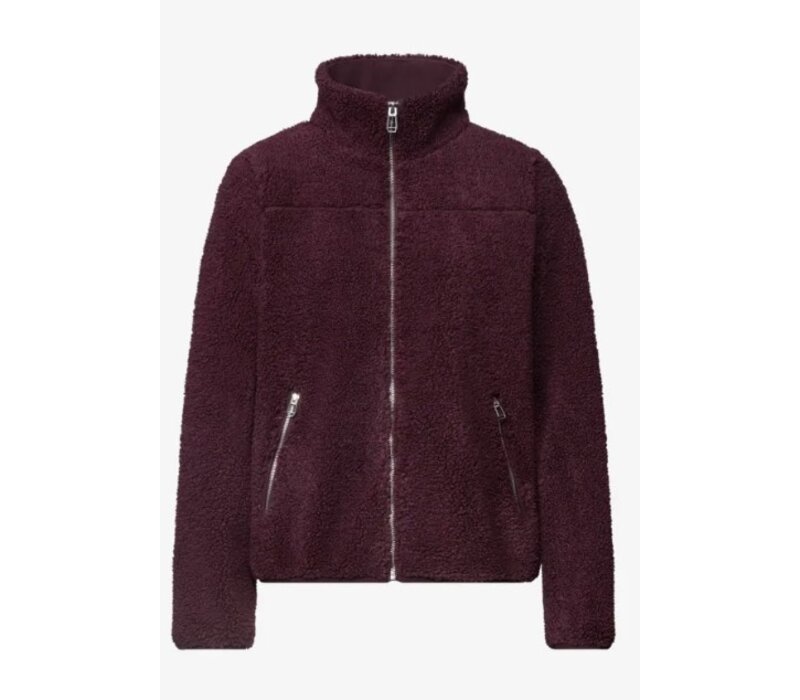 Street One Short Teddy Jacket Rustic Rouge