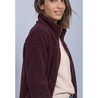 Street One Short Teddy Jacket Rustic Rouge