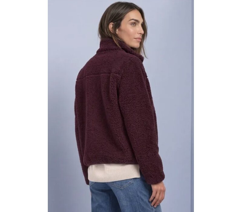 Street One Short Teddy Jacket Rustic Rouge