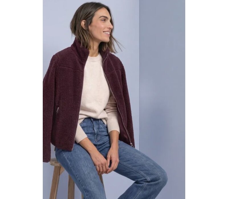 Street One Short Teddy Jacket Rustic Rouge