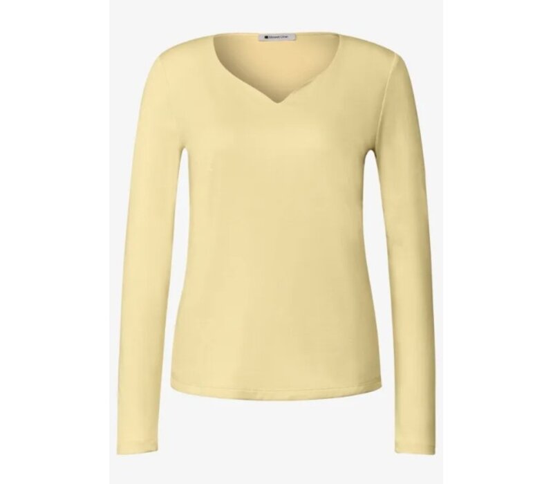 Street One Longe Sleeve Heart Neck Sunbeam Yellow
