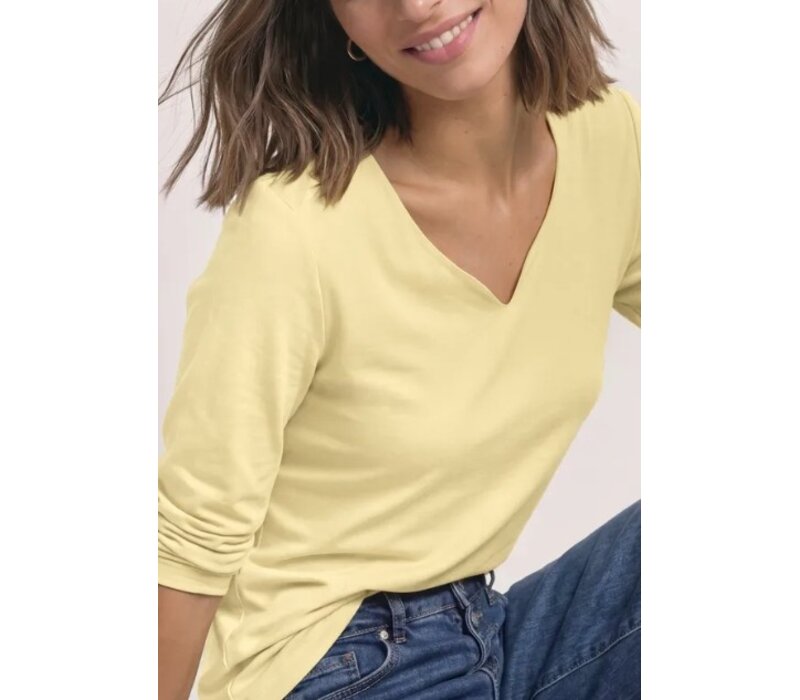 Street One Longe Sleeve Heart Neck Sunbeam Yellow
