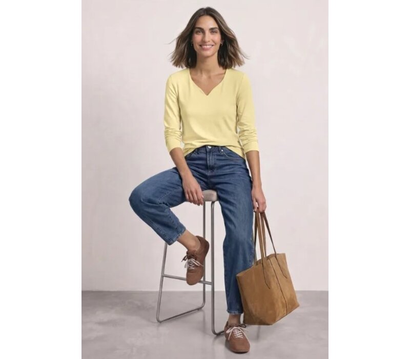 Street One Longe Sleeve Heart Neck Sunbeam Yellow