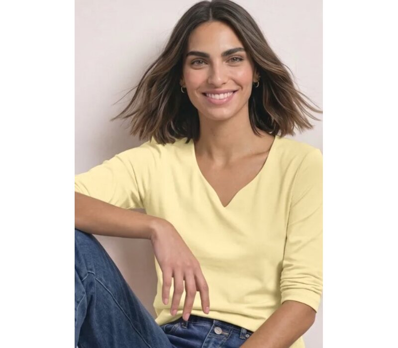 Street One Longe Sleeve Heart Neck Sunbeam Yellow
