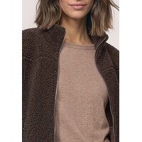 Street One Short Teddy Jacket Auburn Brown