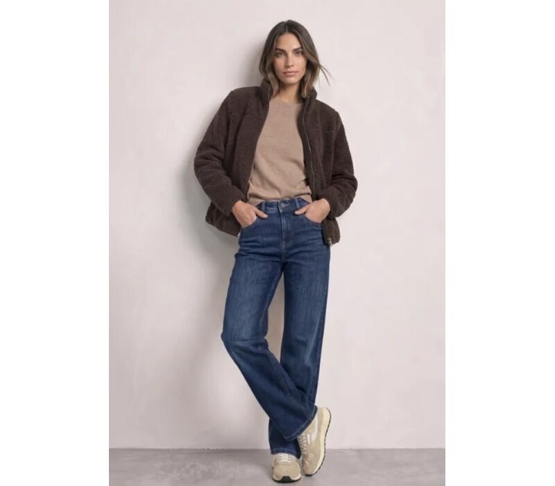 Street One Short Teddy Jacket Auburn Brown
