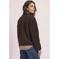 Street One Short Teddy Jacket Auburn Brown