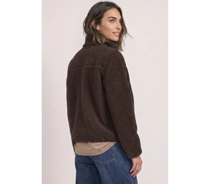 Street One Short Teddy Jacket Auburn Brown