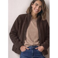 Street One Short Teddy Jacket Auburn Brown