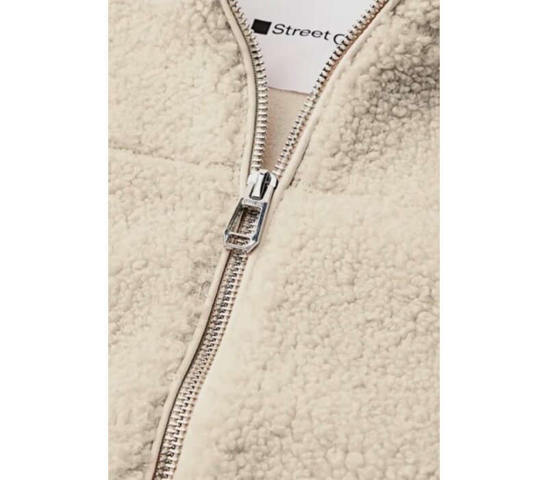 Street One Short Teddy Jacket Soft Fawn Beige