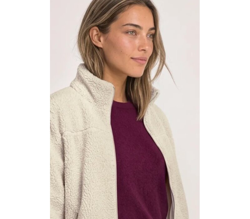 Street One Short Teddy Jacket Soft Fawn Beige
