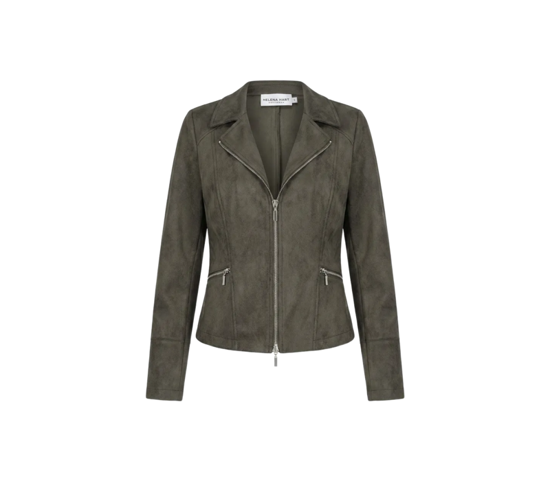 Helena Hart Zipper Biker Green