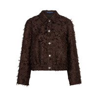 Red Button Bomber Fringes Espresso