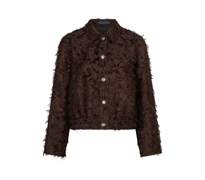 Red Button Bomber Fringes Espresso