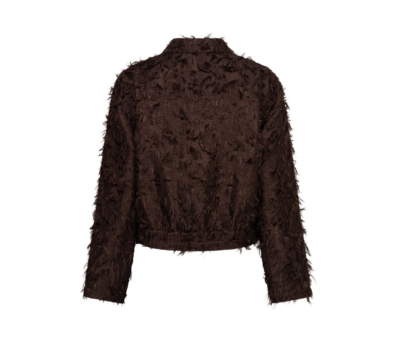 Red Button Bomber Fringes Espresso