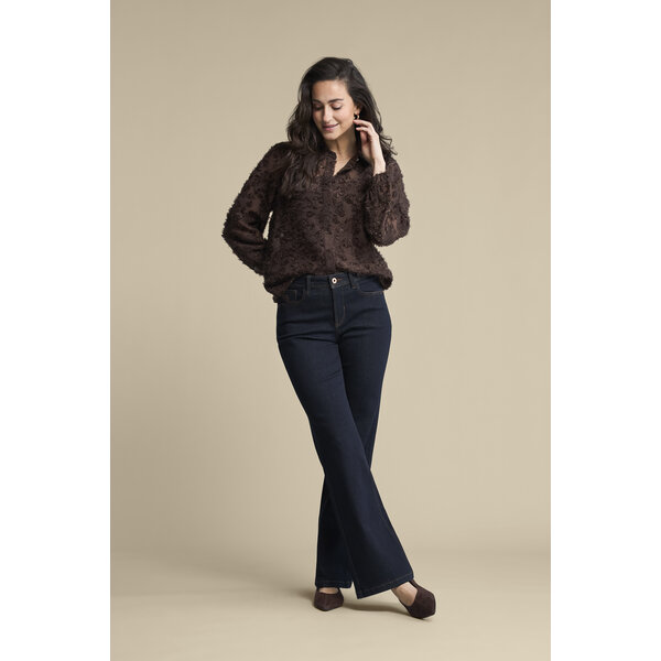 Red Button Blouse Fringes 