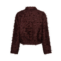 Red Button Bomber Fringes Burgundy