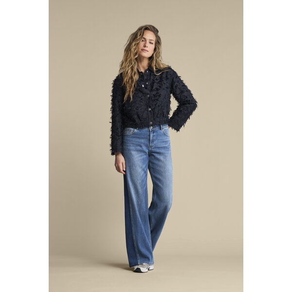 Red Button Bomber Fringes 