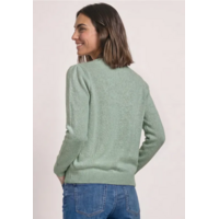 Street One Cosy Puffy Sleeve Sweat Eucalyptus Green Melange