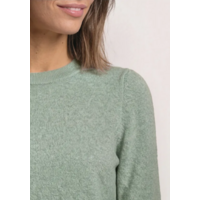 Street One Cosy Puffy Sleeve Sweat Eucalyptus Green Melange