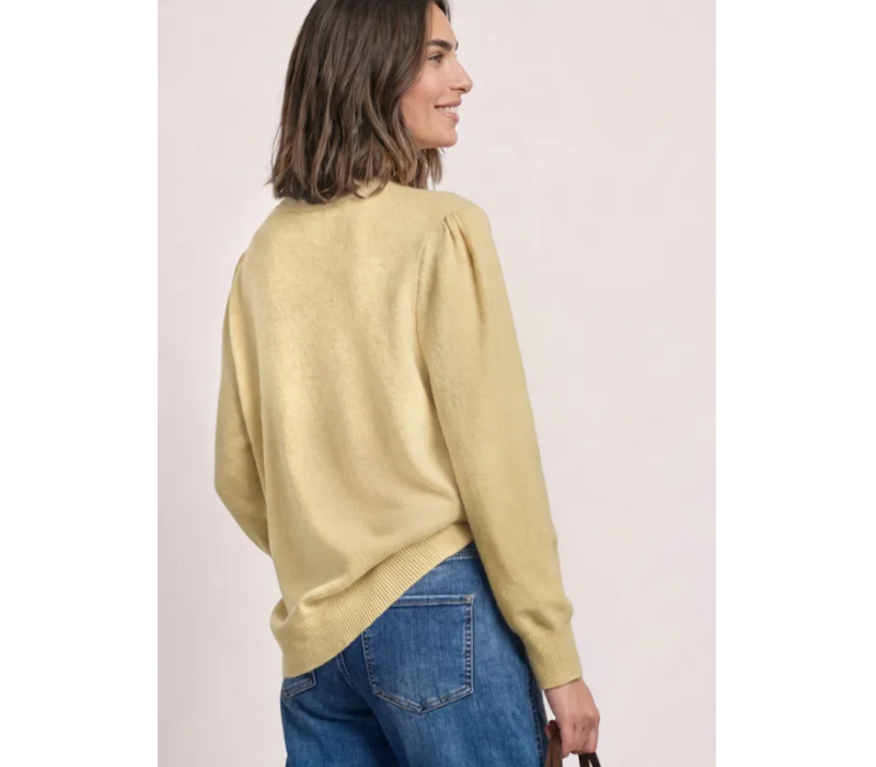 Street One Cosy Puffy Sleeve Sweat Sunbeam Yellow Melange