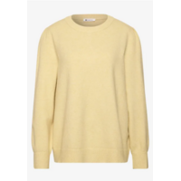 Street One Cosy Puffy Sleeve Sweat Sunbeam Yellow Melange