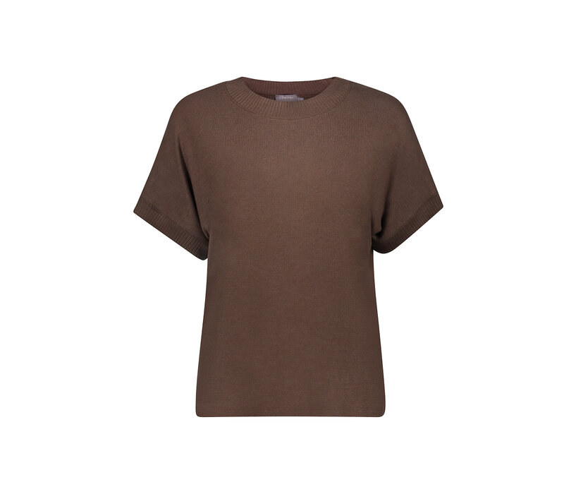 Geisha Shirt with Rib Brown