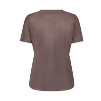 Geisha Top Jersey V Neck with Foil Dark Brown