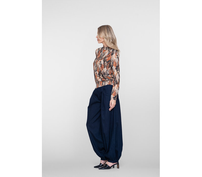Geisha Top Smock Jersey Black