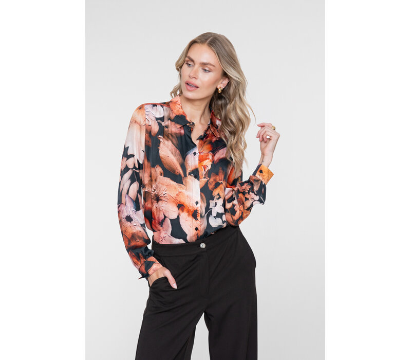 Geisha Blouse Brique Black