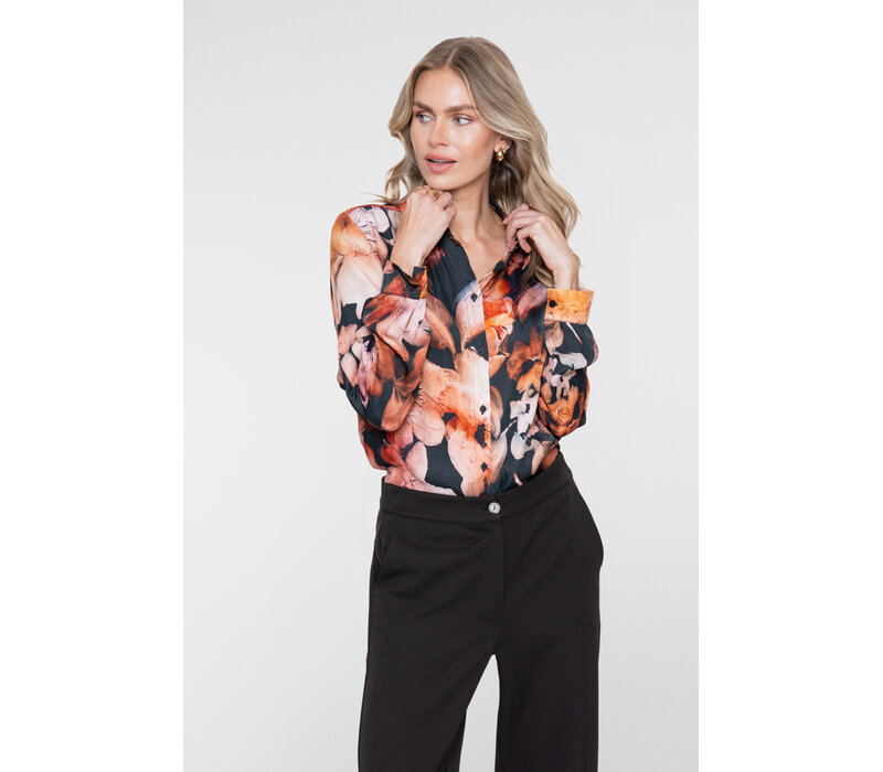 Geisha Blouse Brique Black