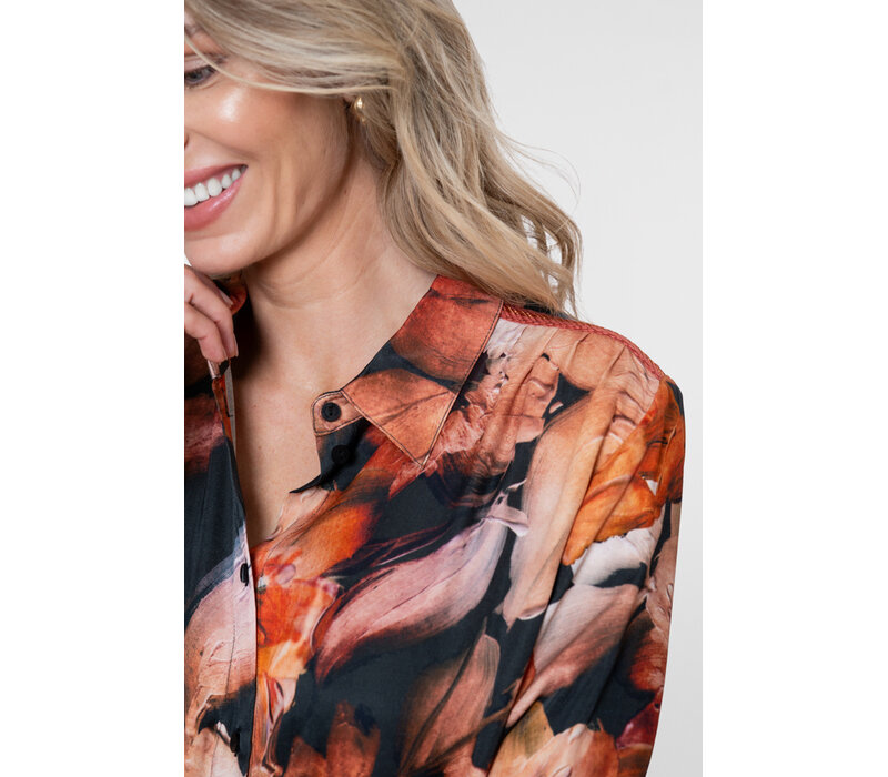 Geisha Blouse Brique Black