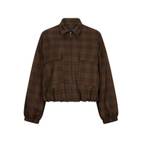 Red Button Avy Check Brown Blue