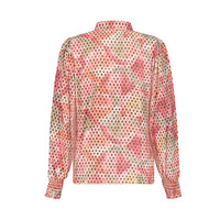 Geisha Blouse Coral Moss Green