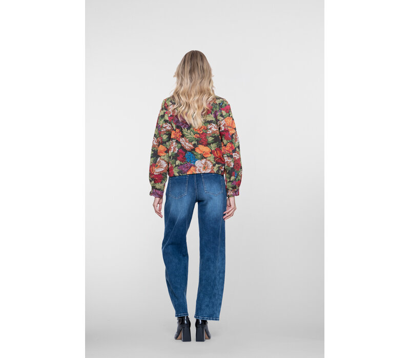 Geisha Jeans Barrel Mid Blue Denim