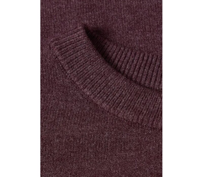 Street One 3/4 Sleeve Basic Sweater Rustic Rouge Melange