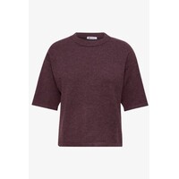 Street One 3/4 Sleeve Basic Sweater Rustic Rouge Melange