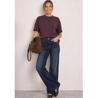 Street One 3/4 Sleeve Basic Sweater Rustic Rouge Melange