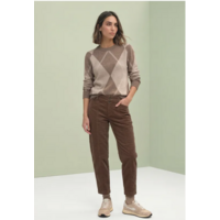 Street One Cosy Sweater Intarsia Sanded Amber Melange