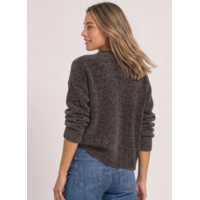 Street One Chenille Sweater Black Coffee