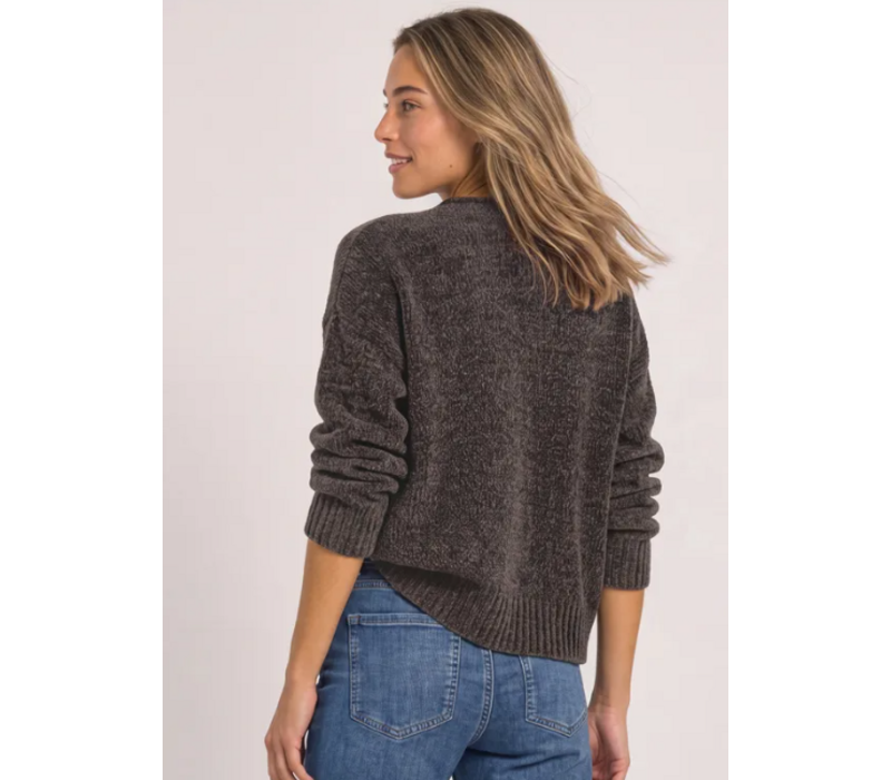 Street One Chenille Sweater Black Coffee