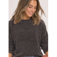 Street One Chenille Sweater Black Coffee