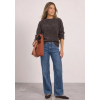Street One Chenille Sweater Black Coffee