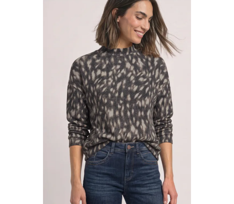 Street One Printed Soft Shirt Black