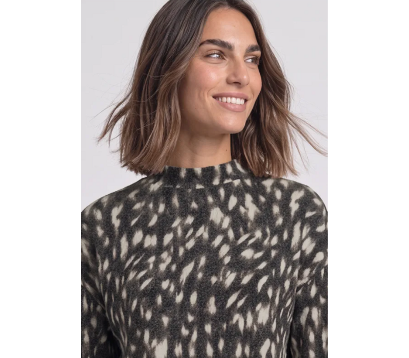 Street One Printed Soft Shirt Black