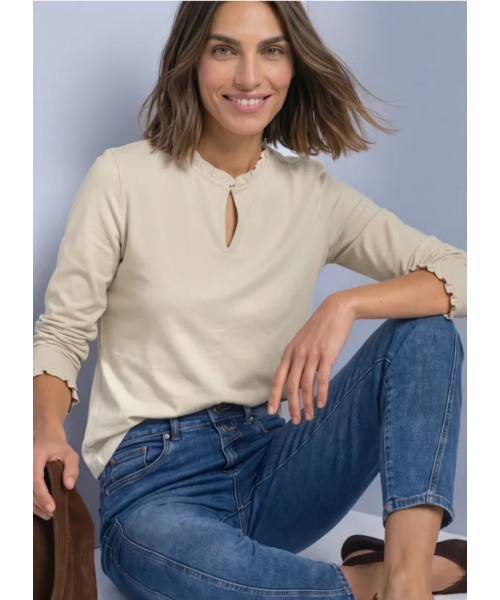 Street One Street One Frill Neck Basic Shirt